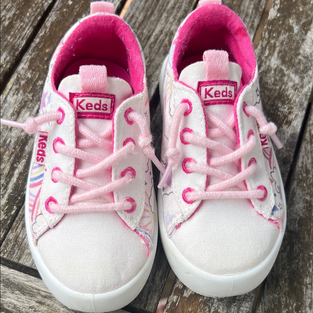 Keds Kids Light Pink Canvas Sneakers